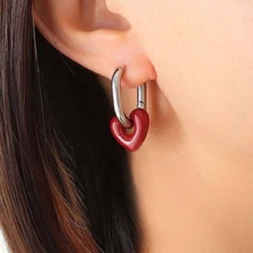 Heart hoop Earrings M1263